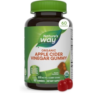 image:imageNatures Way Organic Apple Cider Vinegar Gummies USDA Certified Organic 500 mg Organic ACV per 2Gummy Serving Vegan Plant Based Pectin Apple Flavored60 GummiesOrganic Apple Cider Vinegar